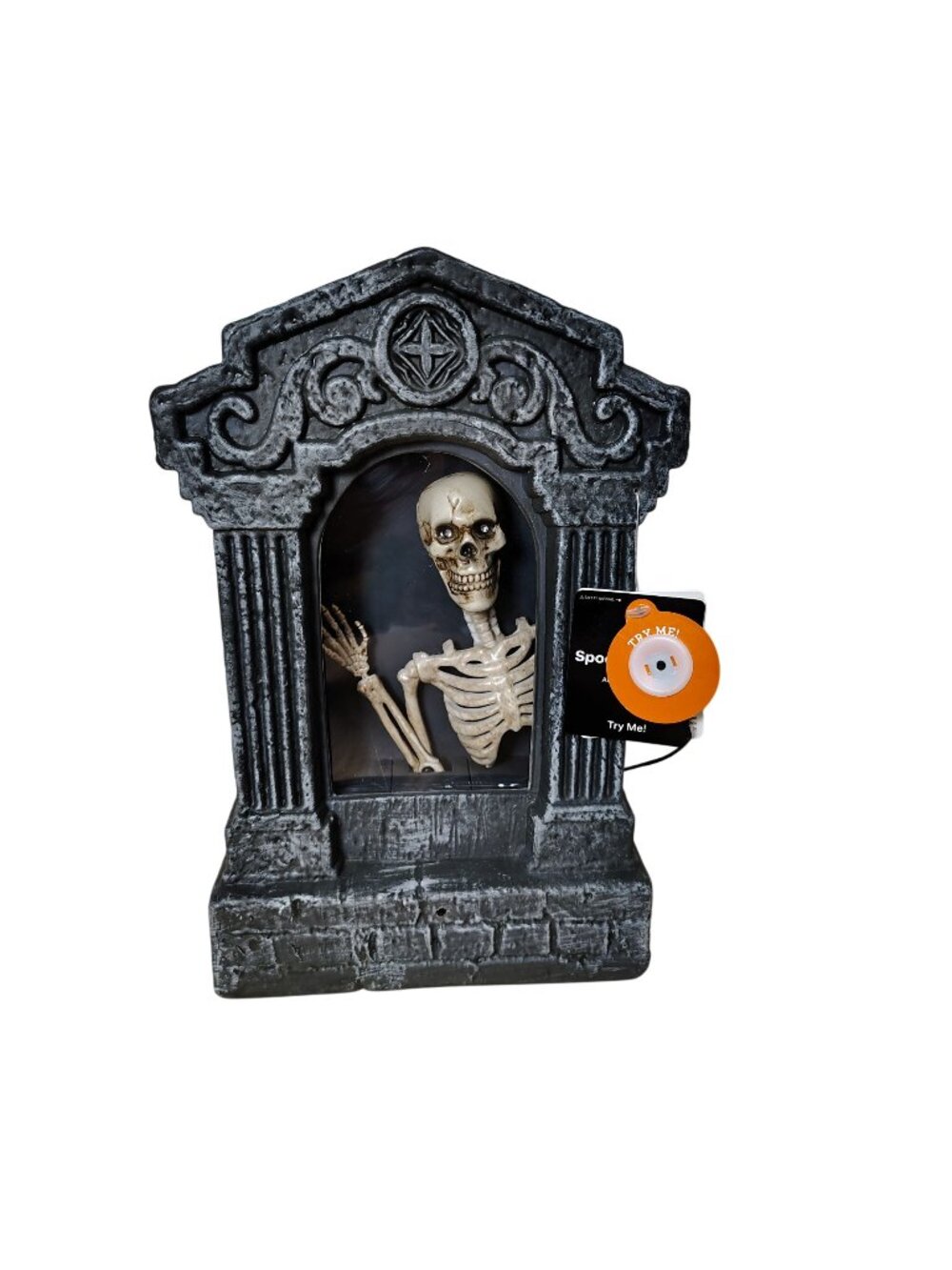 Spooky Village 12 inch Animated Grave Skeleton Halloween Décor with Lights